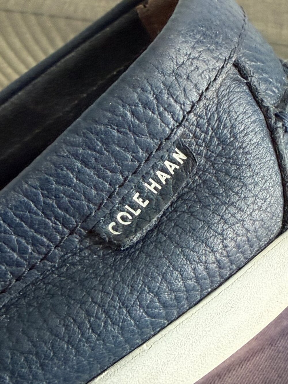 Cole Haan Women's Navy Leather Penny Loafers Size 8.5 B - Picture 7 of 9